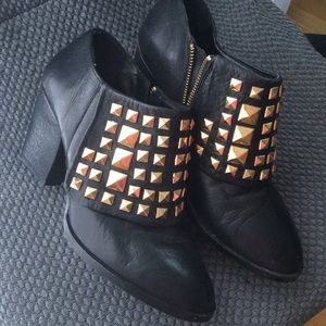 Leather Studded Zara Booties